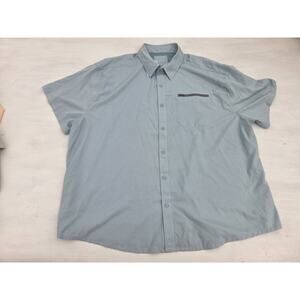 Silver Bait Vented Fishing Shirt Men's Size 3XL Light Blue Short Sleeves Pockets